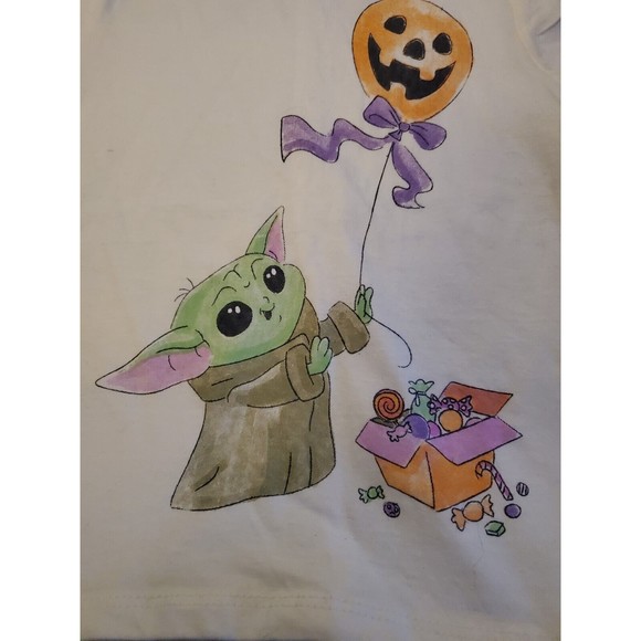 Star Wars Grogu Girls 5T Pumpkin Celebration Tshirt - Picture 2 of 5